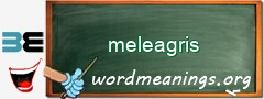 WordMeaning blackboard for meleagris